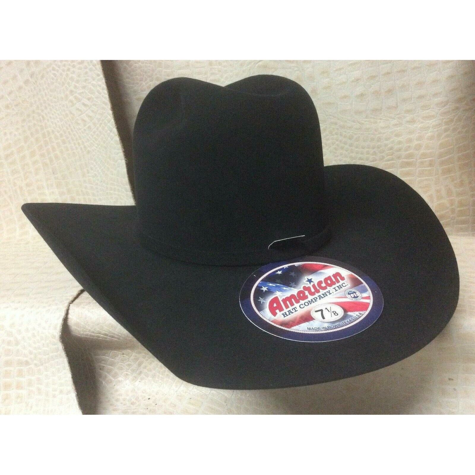 American Hat Co. Black 10X Beaver Fur Felt Cowboy Hat Western Rodeo - CWesternwear