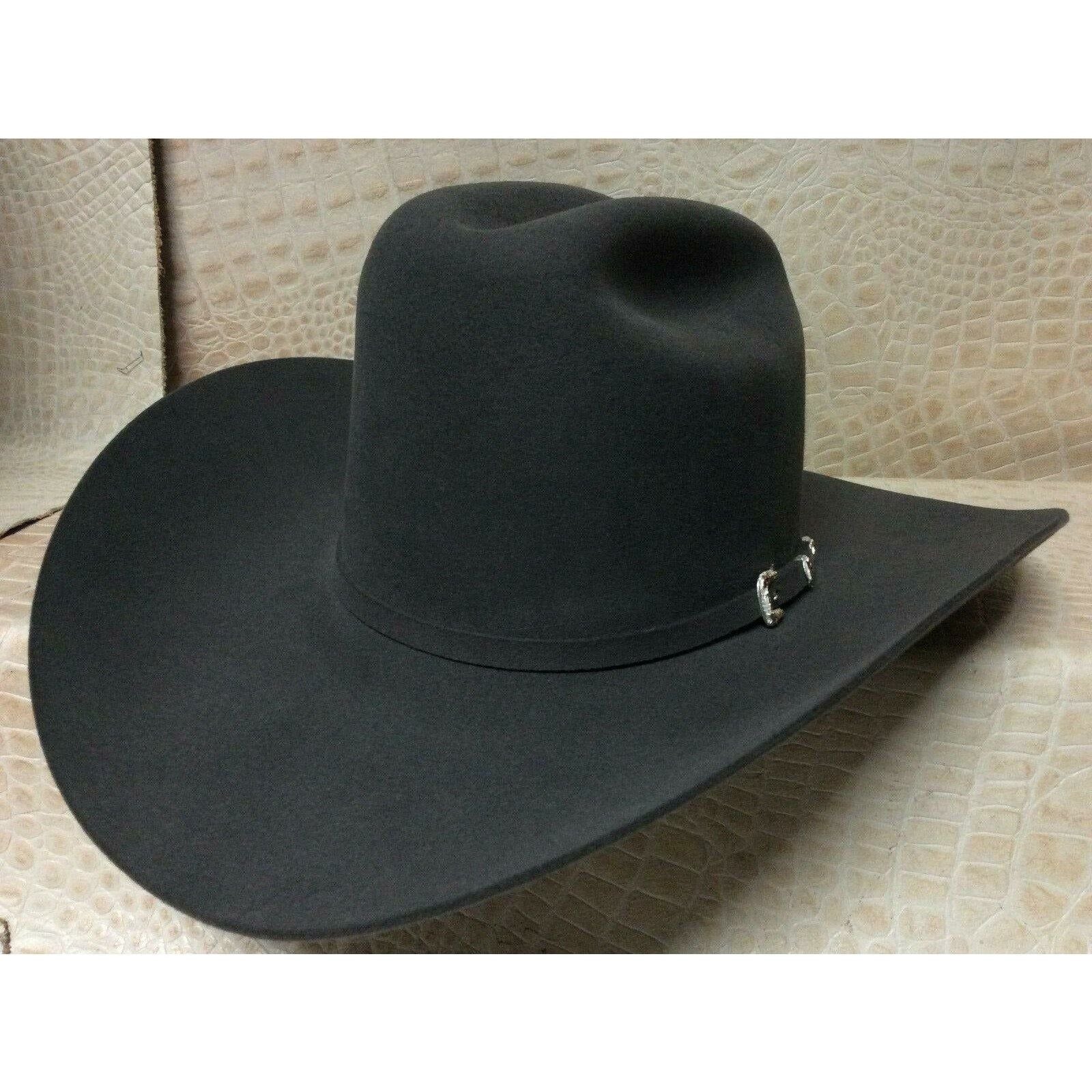 30X Stetson El Patron Charcoal Grey Beaver Fur Felt Western Cowboy Hat Gray - CWesternwear