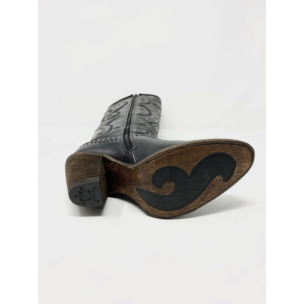 Cuadra Womens Anna Gris Black Boots - CWesternwear