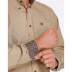 Cinch Men's Long Sleeve Print Button Down Shirt - Khaki - CWesternwear