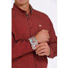 Cinch Men's Burgundy Print Long Sleeve Button Western Shirt