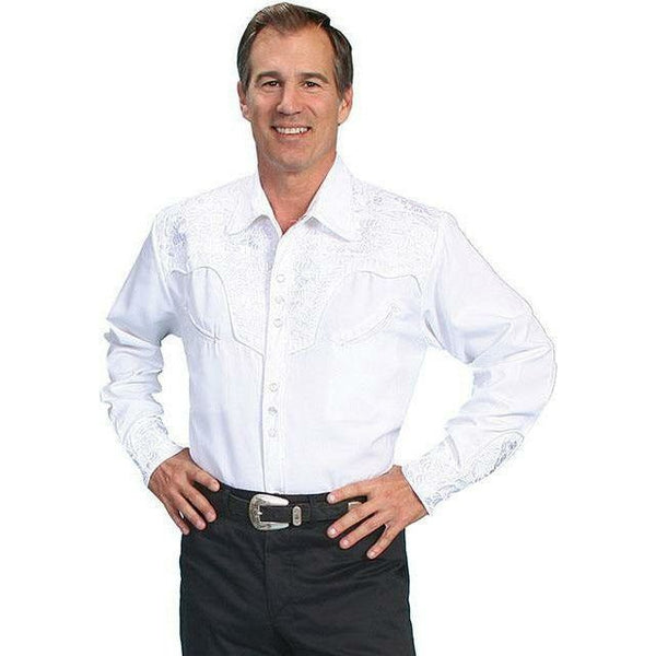 Scully Floral Embroidered Long Sleeve White Shirt