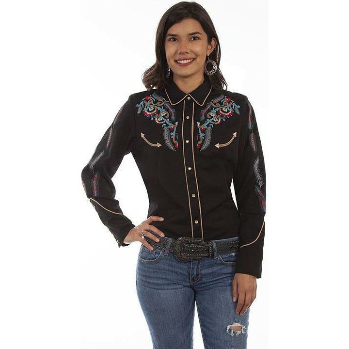 Womens Scully Embroidered western shirt - CWesternwear