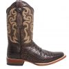 Rancho Semental Men's Caiman Belly Print Brown Medium Square Toe