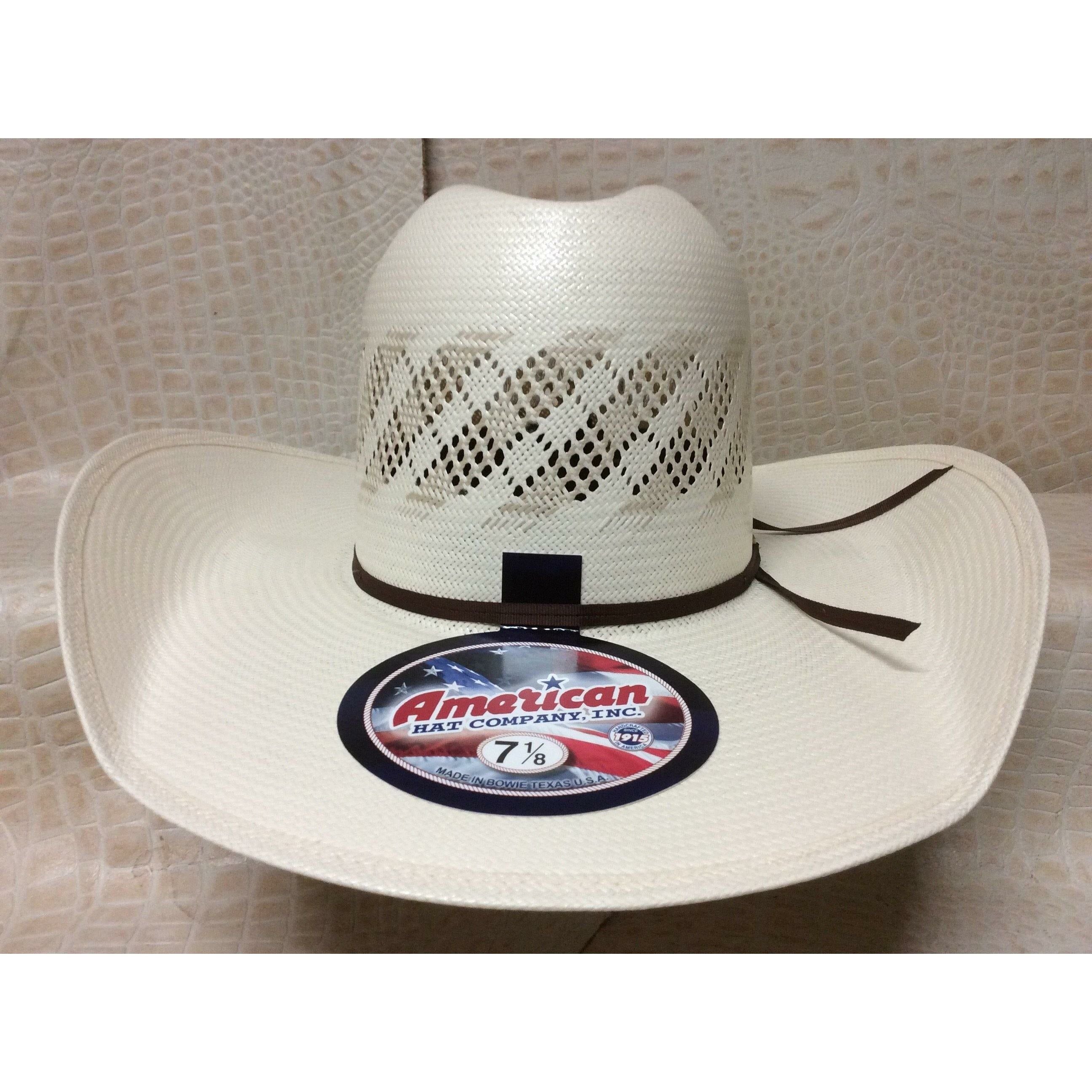 American Hat 20X Tan & Natural Rodeo Western Cowboy Straw Tuf Cooper 6300 Hat - CWesternwear