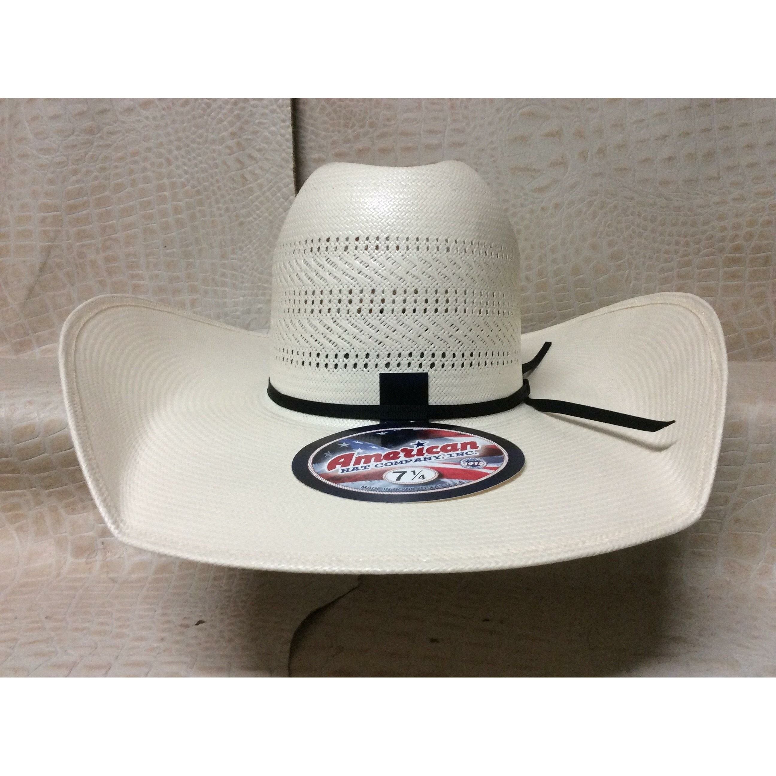 American Hat 20X Tan & Natural Rodeo Western Cowboy Straw 7400 Hat - CWesternwear