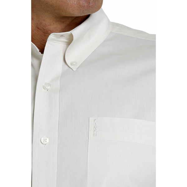 MEN'S MODERN FIT CREAM BUTTON-DOWN SHIRT